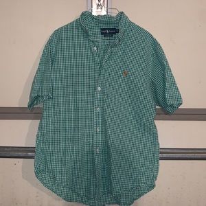 Ralph Lauren light green checkered button down